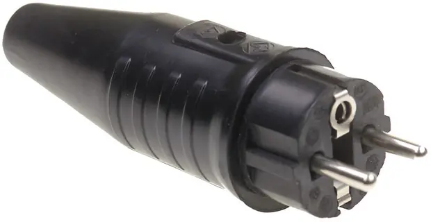 Laatste Versie STEKKER ZWART 16A 250V 2P +RA