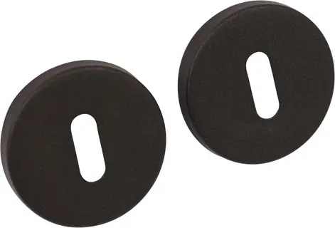 SLEUTELROZET ROND 54MM RVS ZWART Gecertificeerd