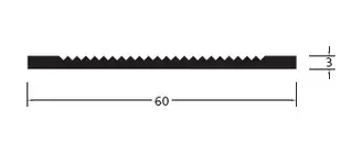 TRAPKANTPROFIEL 60 x 3 mm Merkproduct