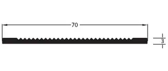 Gecertificeerd TRAPKANTPROFIEL 70 x 3 mm