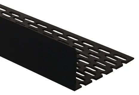 Gecertificeerd GEPERFOREERDE HOEK PVC ZWART 50X30MM