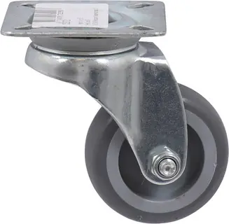 Merkproduct Zwenkwiel met plaat, rubber band