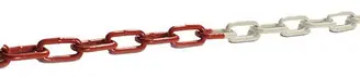 Ketting rood/wit, staal ge poxeerd Koop Online