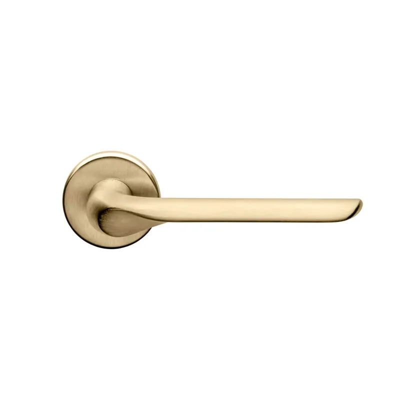 Flitsaanbieding DND Deurkruk Chop ronde rozet Satin Gold
