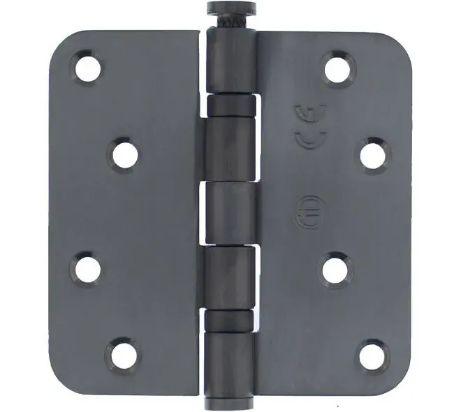 Intersteel Kogellagerscharnier 89 x 89 mm met ronde hoek PVD antraciet incl. schroeven Uitverkoop