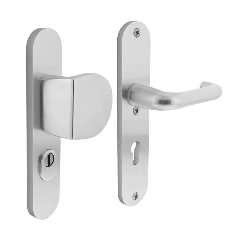 Intersteel Veiligheidsbeslag greep/kruk profielcilinder met kerntrekbeveiliging SKG3 Aluminium Direct Beschikbaar