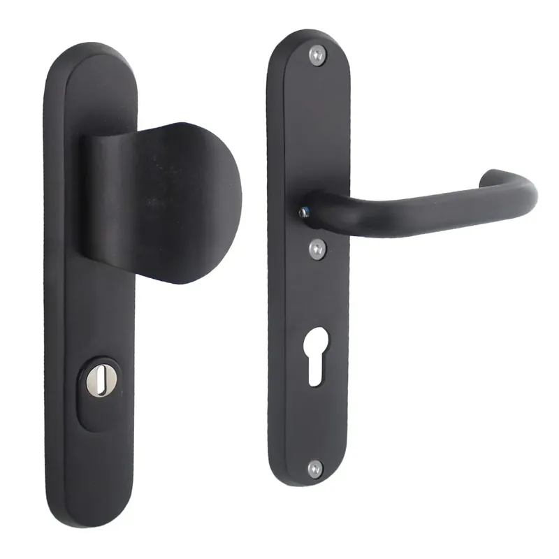 Speciale Aanbieding Intersteel Veiligheidsbeslag Voordeurbeslag Ovaal Mat Zwart