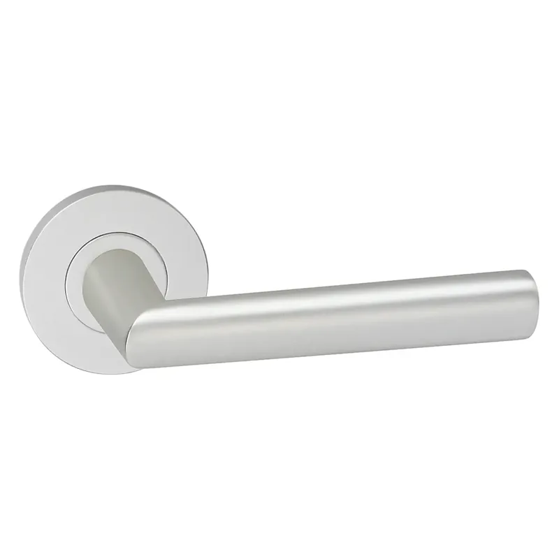 Impresso Deurkruk London Aluminium op rond rozet Snelle Levering