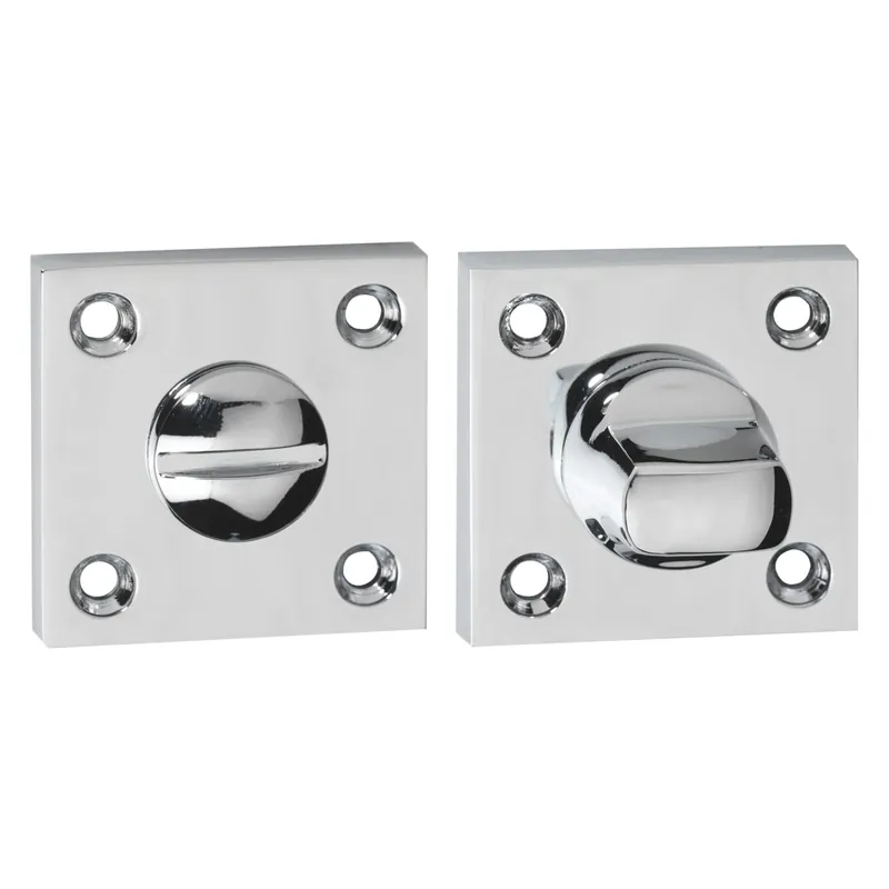 Superprijs Impresso vierkant rozet - Badkamer-/Toiletsluiting - Chroom