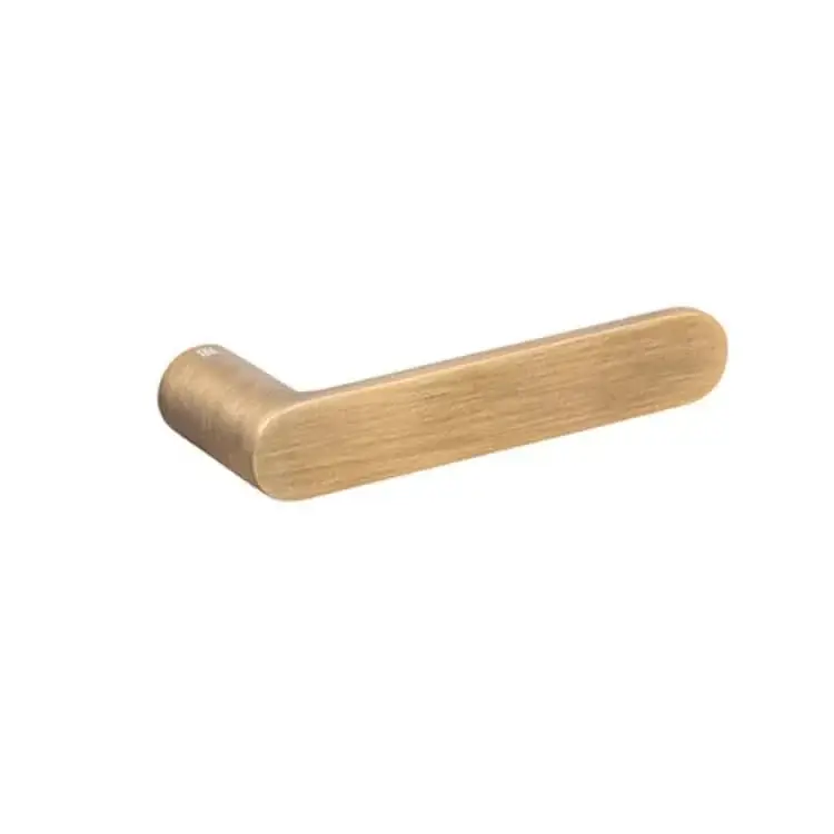 Tijdelijk Beschikbaar NUDA Deurkruk Pure Brushed Goud op minimalistisch rozet