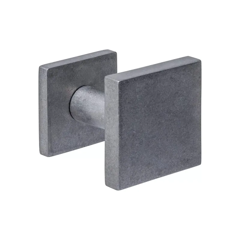 Intersteel Voordeurknop Vierkant 60x60mm Eenzijdige Montage RVS Getrommeld Hoge Kwaliteit