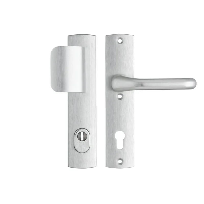 Aanbieding AXA Veiligheidsbeslag D-duwer+kruk Flow PC72 242x52x13 Alu Zilver