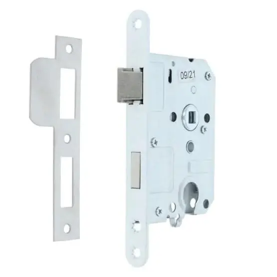 Weekendaanbieding Dulimex Woningbouw Dag & nachtslot euro cilinder ronde voorplaat wit PC55