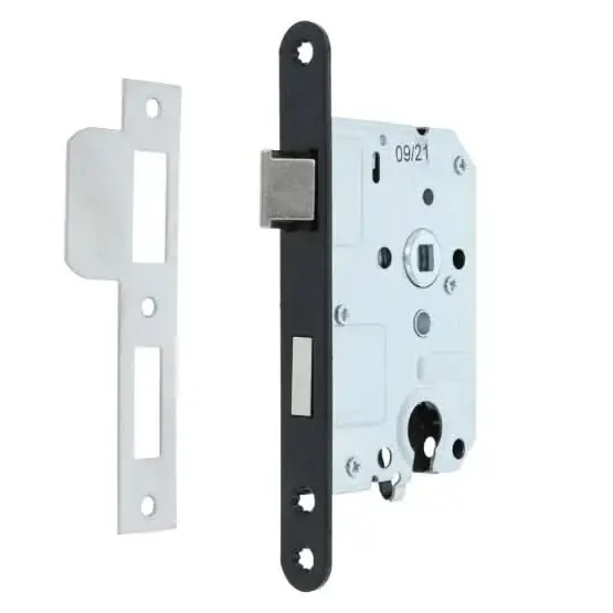 Dulimex Woningbouw Dag & nachtslot euro cilinder ronde voorplaat zwart PC55 Lage Kosten