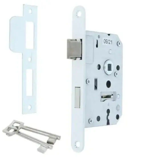 Dulimex Woningbouw Dag & nachtslot klavier ronde voorplaat wit Weekendaanbieding