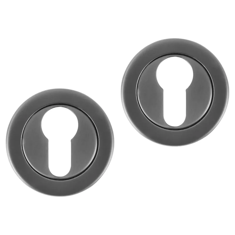Differnz Rozet met cilindergat Gun Metal Rond 53mm Express Levering