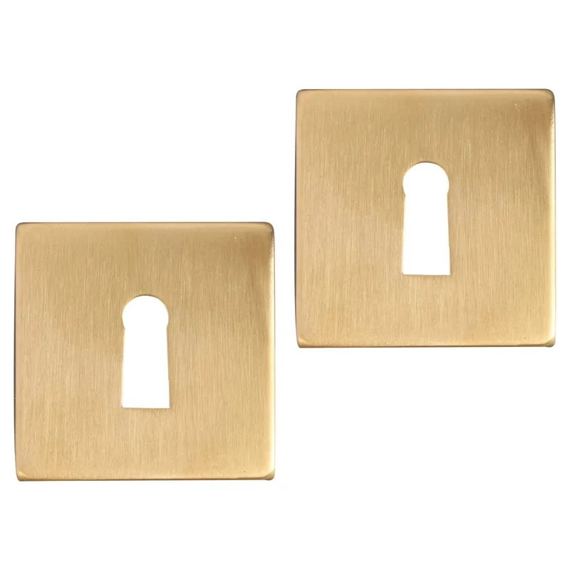 Differnz Rozet met Sleutelgat Goud Vierkant 52x52mm Nu Kopen