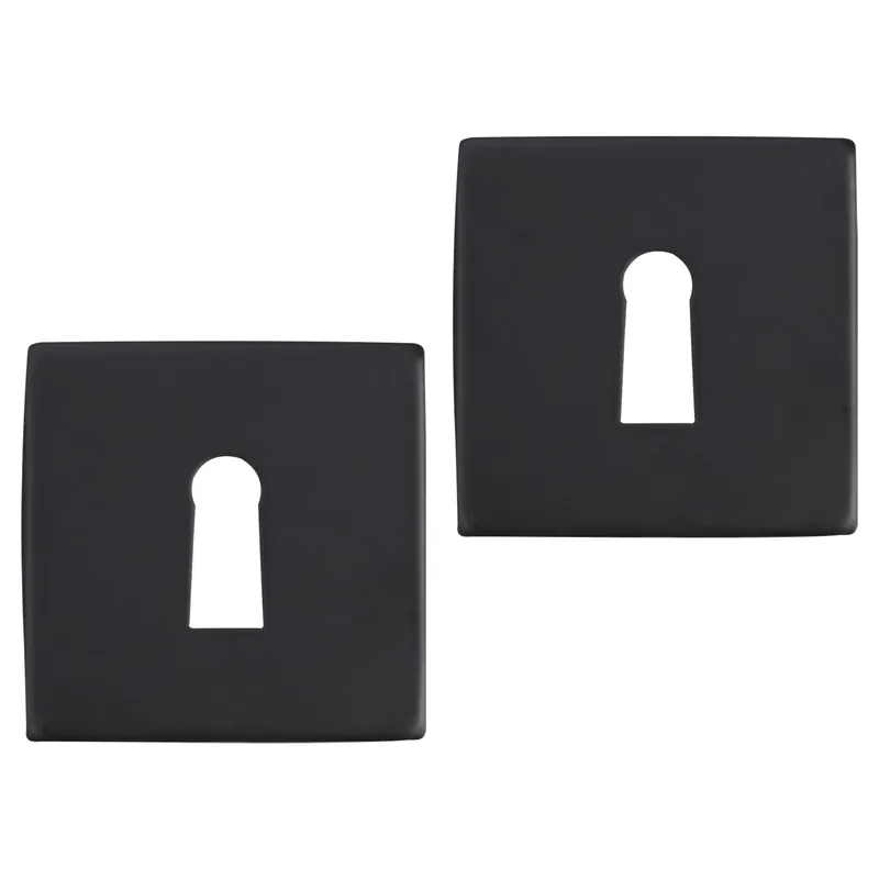 Hete Deal Differnz Rozet met Sleutelgat Zwart Vierkant 52x52mm
