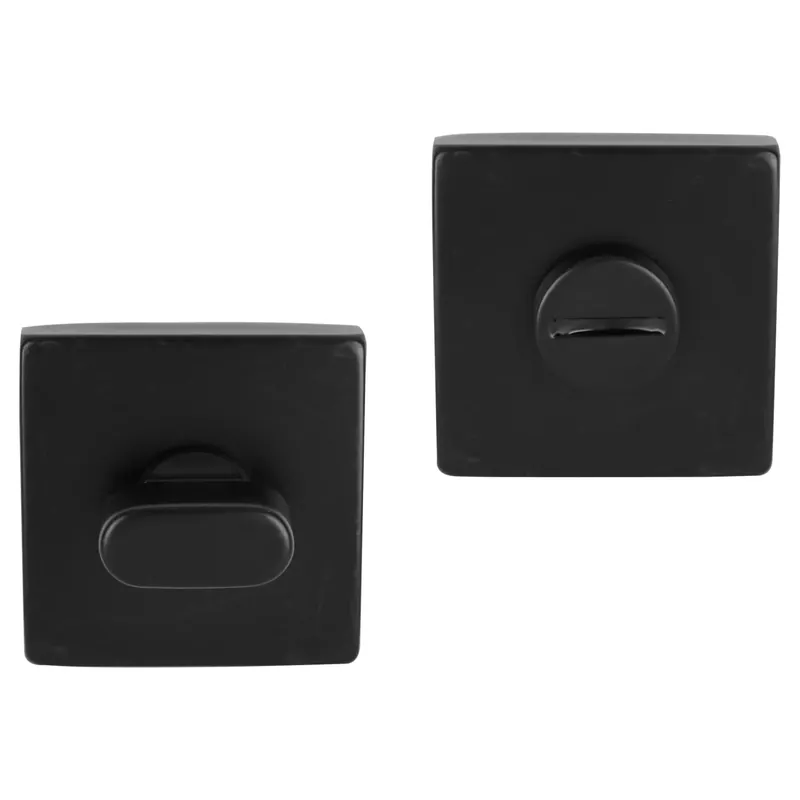 Differnz Rozet met Toiletsluiting Zwart Vierkant 52x52mm Gecertificeerd