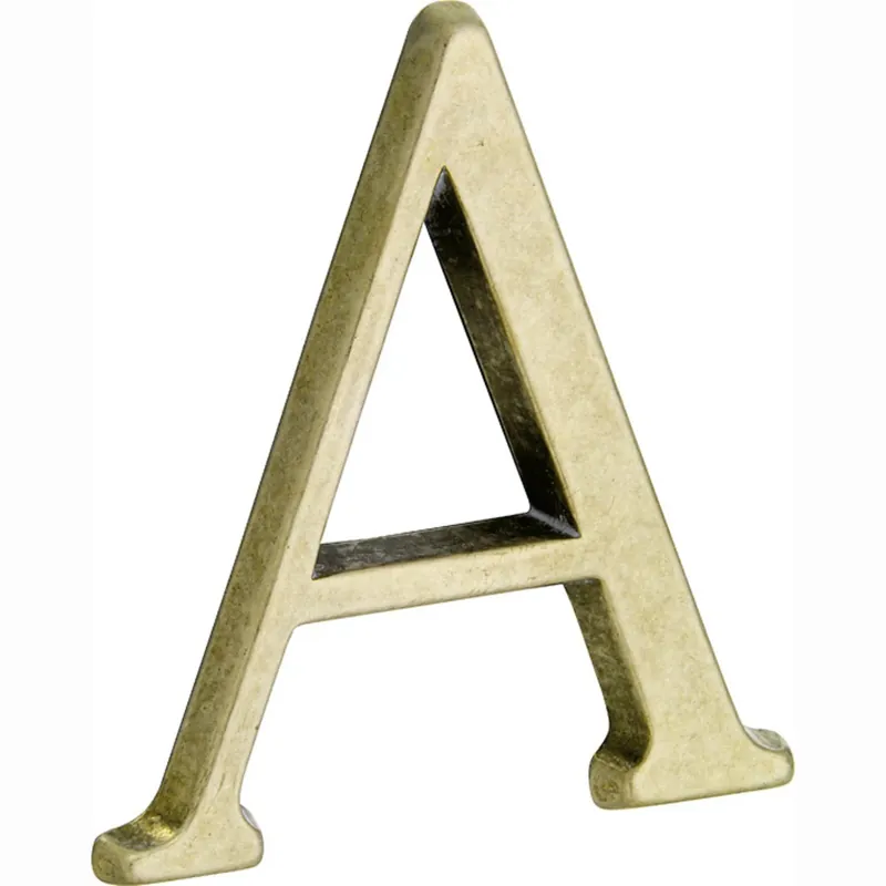 Seizoensaanbieding Artitec Mi Satori Huisletter Roman 50mm-A messing antiek