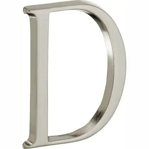 Uitverkoop Artitec Mi Satori Huisletter Roman 50mm-D mat nikkel PVD