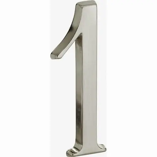 Artitec Mi Satori Huisnummer Roman 120mm-1 mat nikkel PVD Must-Have
