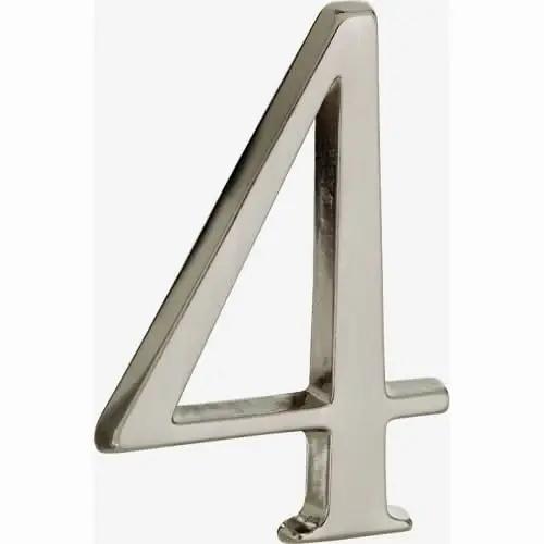 Populair Artitec Mi Satori Huisnummer Roman 120mm-4 mat nikkel PVD