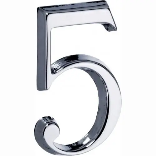 Artitec Mi Satori Huisnummer Roman 50mm-5 glans chroom Populair