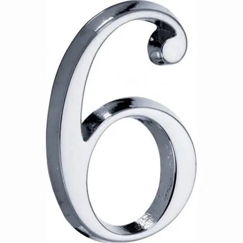 Lage Prijs Artitec Mi Satori Huisnummer Roman 50mm-6 glans chroom