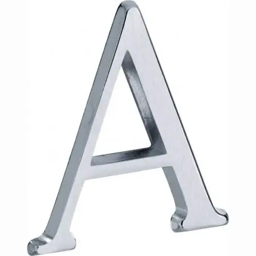 Populair Artitec Mi Satori Huisletter Roman 50mm-A mat chroom