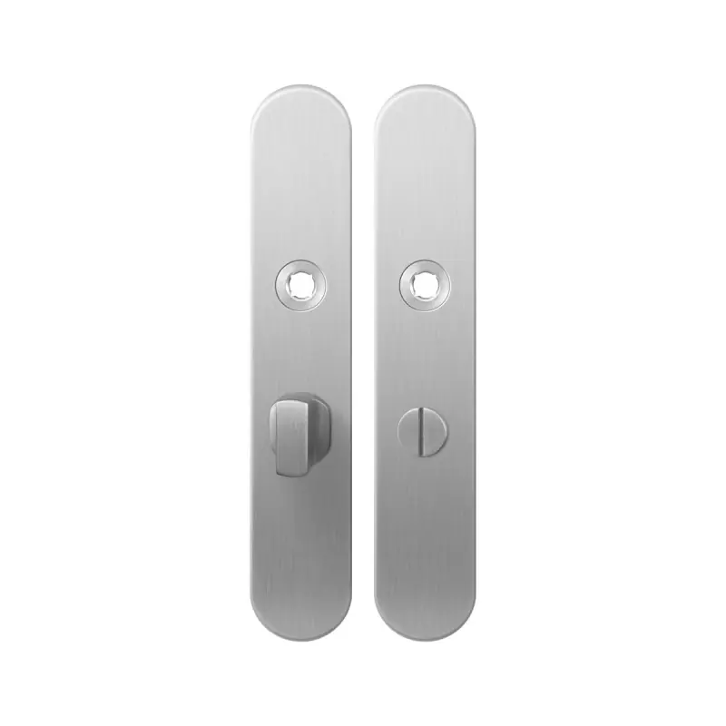 GPF1100.20 Langschild afgerond WC57/5 grote knop enkelverend 218x40x8,5mm RVS geborsteld Veilige Betaling