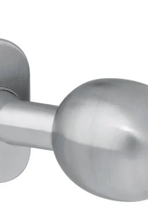 Alleen Vandaag Knoprozet verdekt ovaal 65x30x5mm met vaste knop bol/schuin rvs