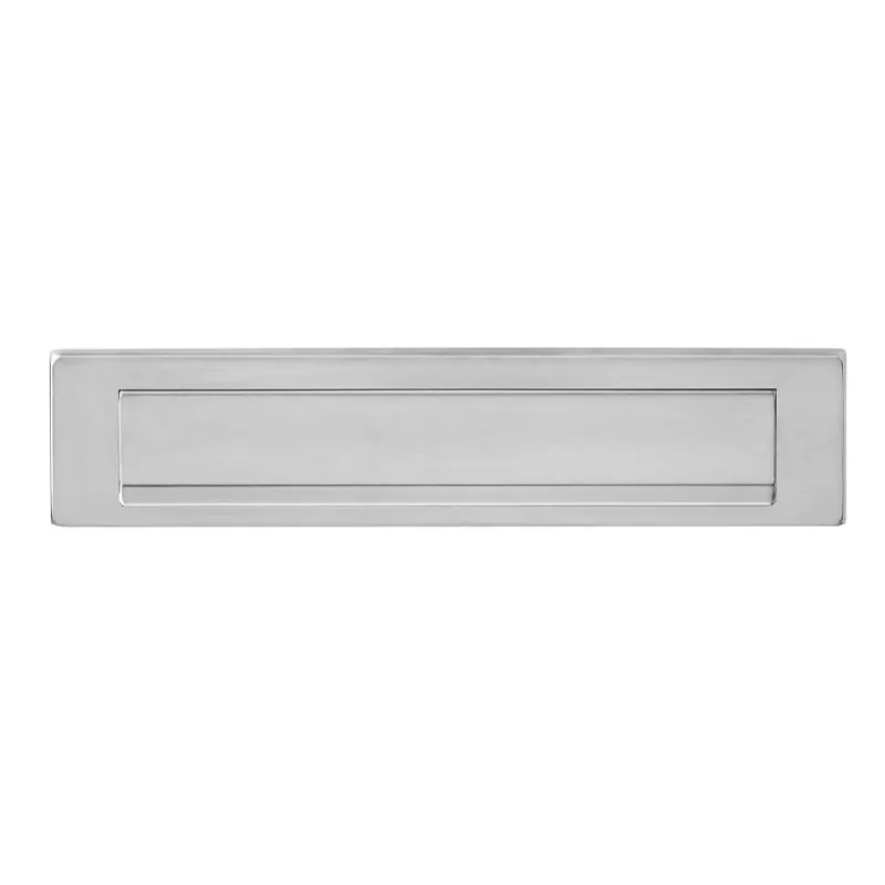 Intersteel brievenbus met klep met regenrand rvs geborsteld Seizoensaanbieding