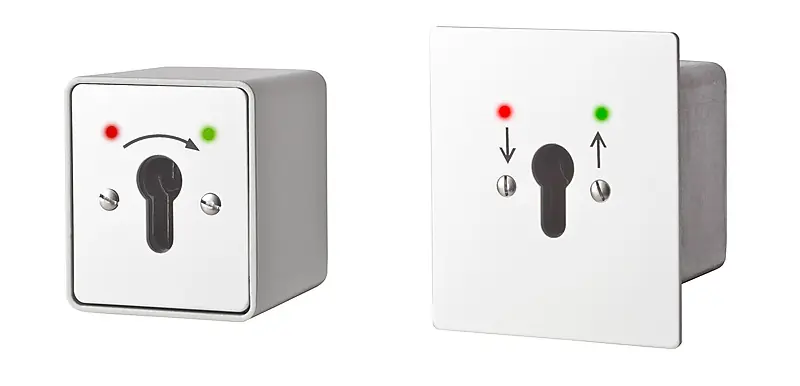 Maasland sleutelschakelaar met LED rood en groen voor europrofielcilinder Superprijs