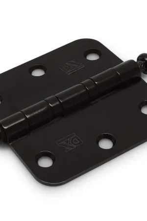 Betaalbaar Kogellagerscharnier ronde hoeken 76x76 mm RVS geborsteld zwart