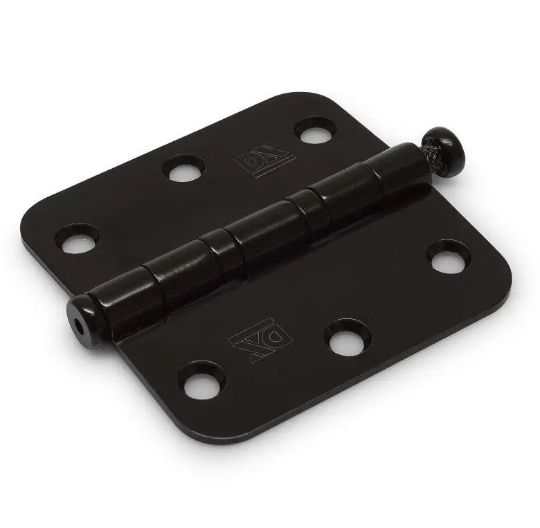 Betaalbaar Kogellagerscharnier ronde hoeken 76x76 mm RVS geborsteld zwart