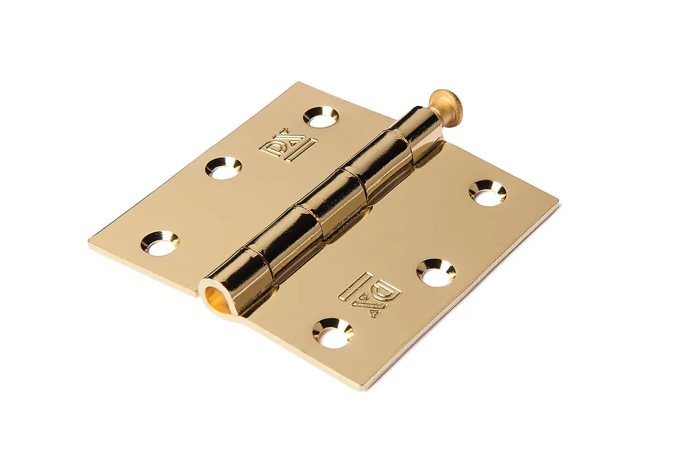 Scharnier met losse pen 76x76 mm vermessingd Uitverkoop