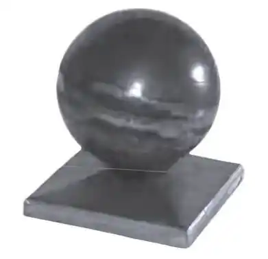 Lage Prijs Eurofer Paalkap staal met vierkante voet en ronde holle bol