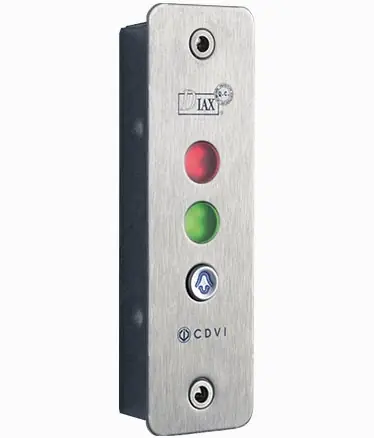 Koop Online Semafoor RVS - 2 LEDS met beldrukknop