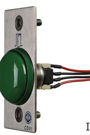 CDVI Drukknop bekabeld met RVS plaat IP68 Op = Op