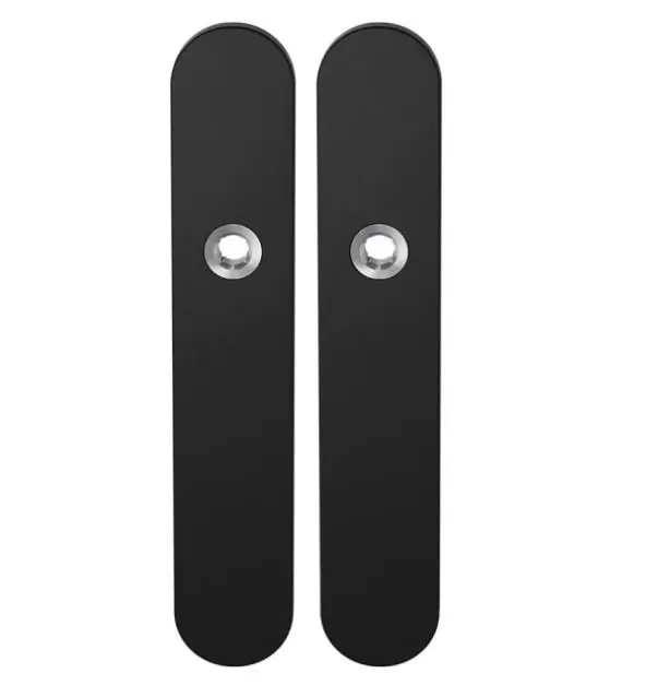 GPF8100.20 langschild afgerond blind zwart Op = Op