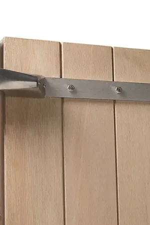Locinox Vandalismebestendig 4D-scharnier voor houten poorten in RVS Merkproduct