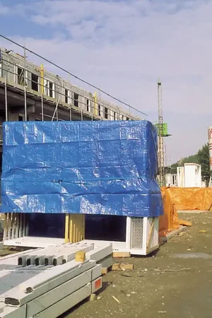 Bestel Nu dekzeil pe standaard blauw cover
