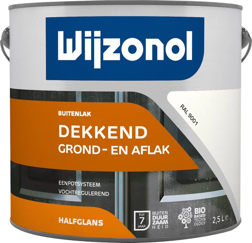 buitenverf halfglans crème wit Aanbieding