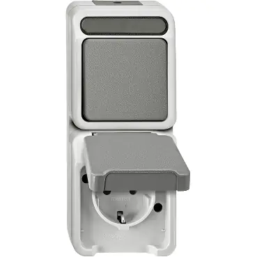 Beperkt Aanbod contactdoos+schakel wissel opbouw aqua.
