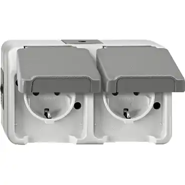 Lage Kosten wandcontactdoos opbouw dubbel aquastar
