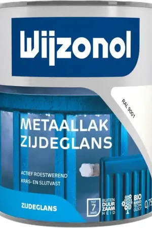 Voordeelprijs metaallak zijdeglans crème wit