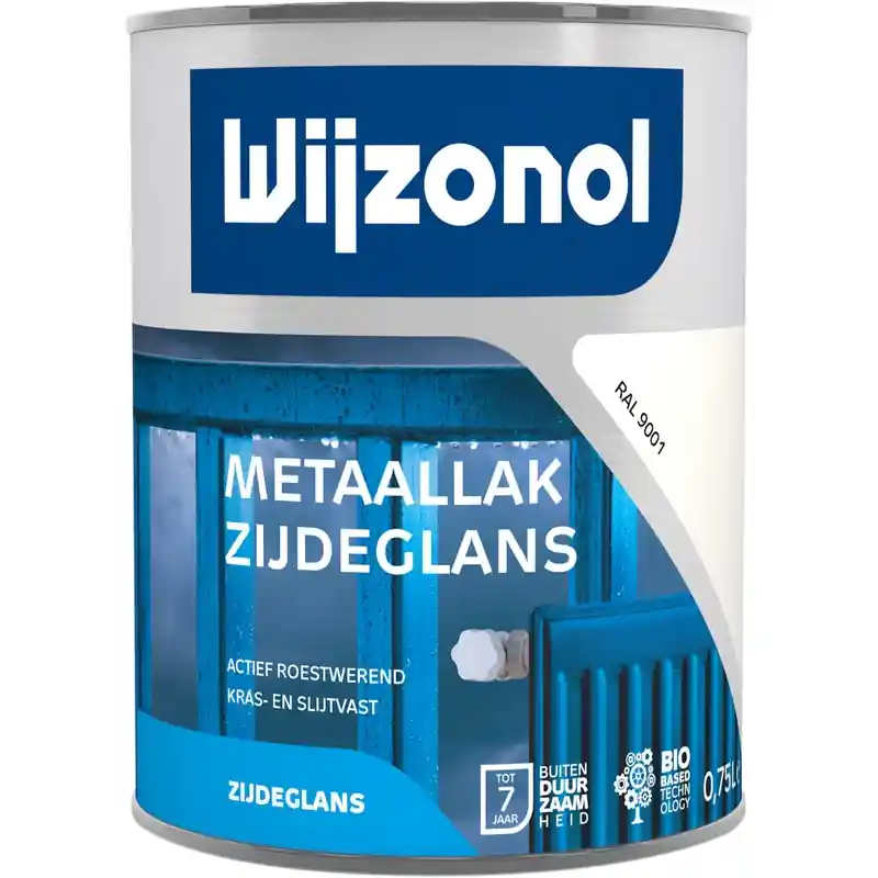 Voordeelprijs metaallak zijdeglans crème wit