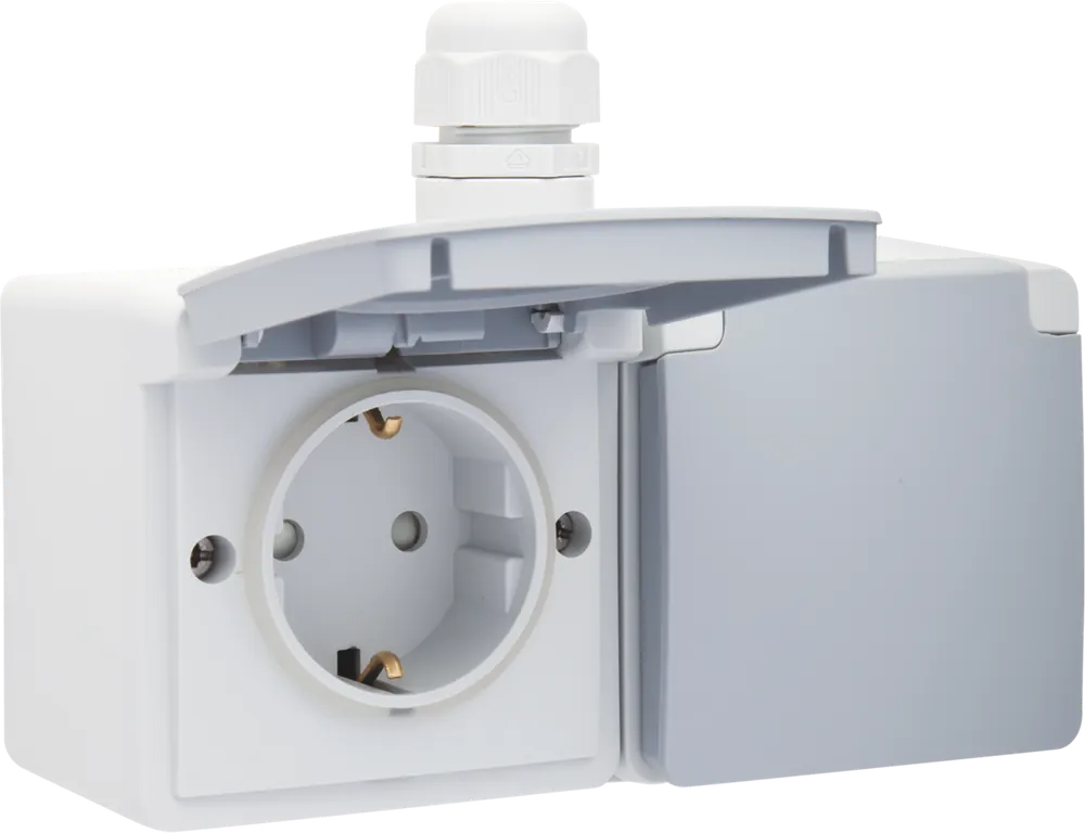 wandcontactdoos opbouw dubbel niko hydro Snelle Levering