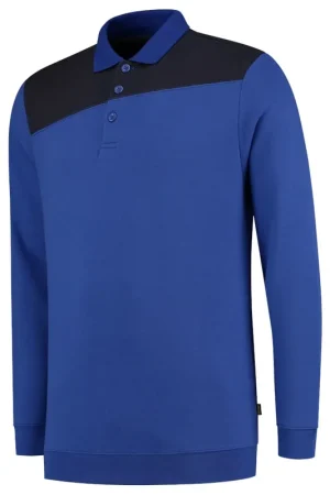 Direct Verzonden polosweater bicolor naden tricorp